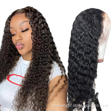 Wholesale cuticle aligned 360 lace frontal wig, Brazilian virgin human hair transparent 360 370 lace front wigs